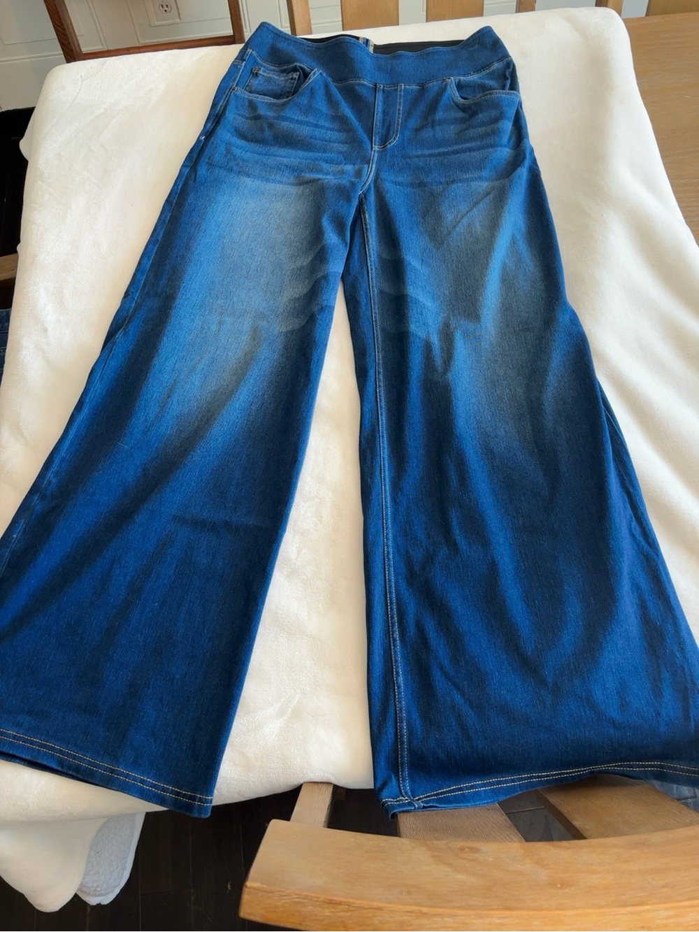 HALARA Blue Wide Leg Denim-Look Jeans - Picture 6 of 6